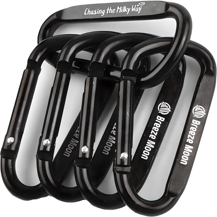 브리즈문 고강도 D형 알루미늄 카라비너5p + 보관 파우치 세트