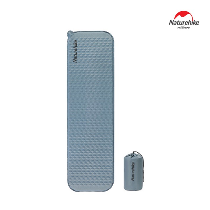 네이처하이크 UL 자충 매트 3.5 싱글 스퀘어 차박 1인 캠핑 에어 백패킹, 블루