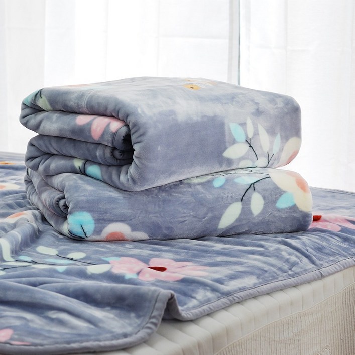 프라우모드 양면 싱글 밍크담요  극세사 담요 캠핑 차박 겨울이불 두꺼운 담요