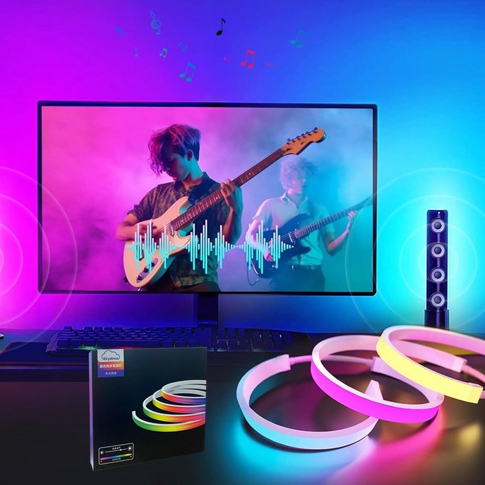 비상 스카이디모 엠비박스 라이트 PC 모니터 라인 간접조명 붙이는 LED 줄조명, 1개 비상 스카이디모 엠비박스 라이트 PC 모니터 라인 간접조명 붙이는 LED 줄조명, 1개