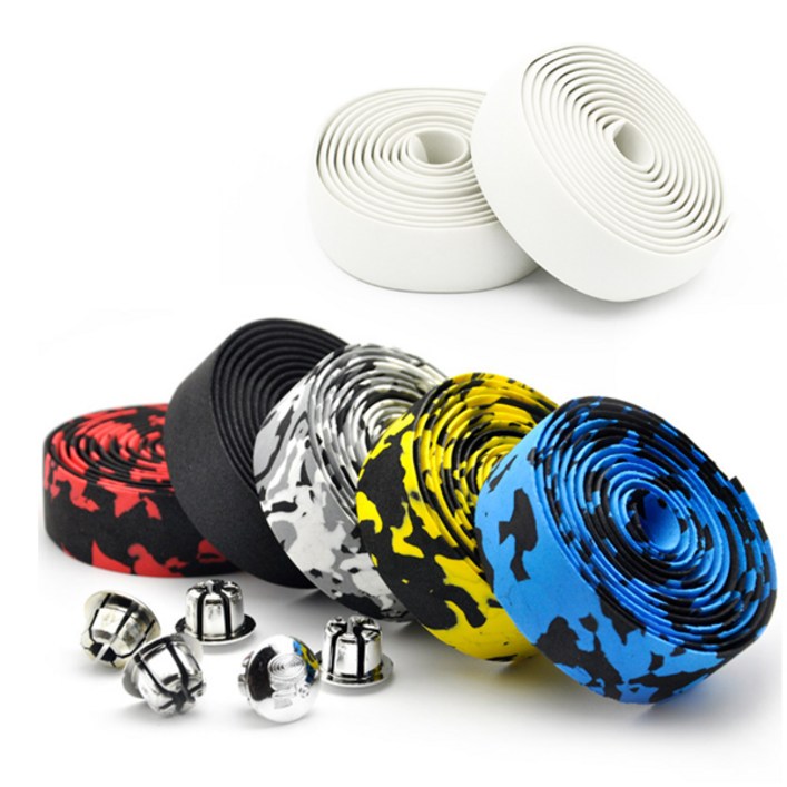 6종 자전거바테이프 그립 테이프 바테잎 핸들바테이프, 블랙 2P, 2개