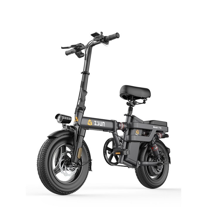 바이크타임 ZSUN 2023 독일 합작 접이식 전기자전거 출퇴근용 배달용 장거리용 전동자전거, 블랙