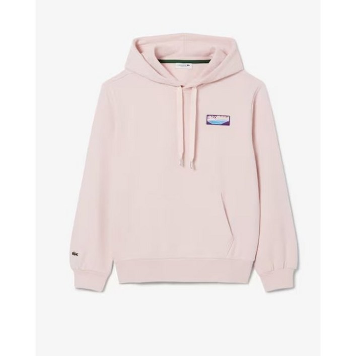 라코스테 25FW 여성 테니스 코트 패치 후드 스웻셔츠 SF618955N ADT라이트핑크 926141