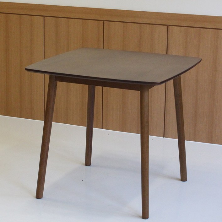 소프트 2인테이블 750 고무나무 원목 식탁 업소 식당 가게