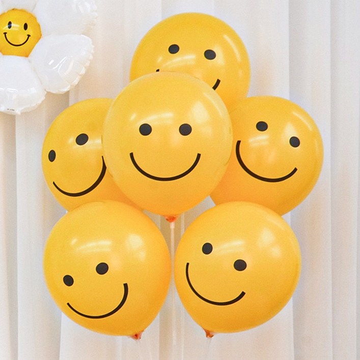 파티몬 생일 이벤트 소품 스마일 풍선 100개입 파티몬 생일 이벤트 소품 스마일 풍선 100개입