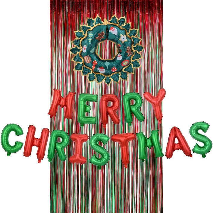 크리스마스 세트 풍선 가랜드 파티장식 소품 혼합풍선 트리 데코 홈파티용품 에브리띵스마일 1077, 1세트, 타입 13