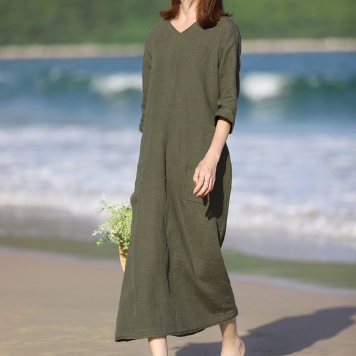 차밍몰 여성 브이넥 쉬폰 롱원피스 휴양지 차밍몰 여성 브이넥 쉬폰 롱원피스 휴양지