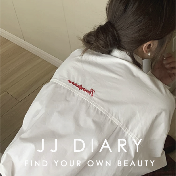 JJ DIARY_여성 오버핏 자수 포인트 셔츠 봄남방