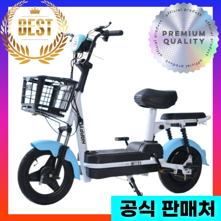 디깅랩 1인용 2인용 전기 자전거 자토바이 전동 스쿠터, 스카이 블루, 스틸