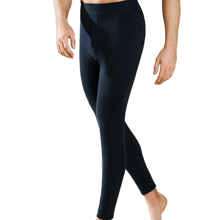SUBUTAI 남성 겨울 울 실크 기모 레깅스 타이즈 이너웨어 내의