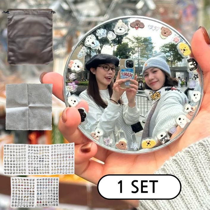 홈스데일리 여행용 셀카 미니 볼록 거울 세트