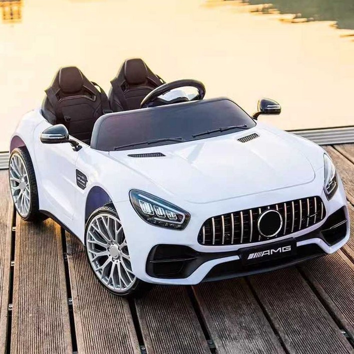 어린이 2인승 전동차 전동 GT43 AMG 벤츠 전동카 아동 자동차 4륜구동 제품, 1개, 빨간 사륜 조기교육
