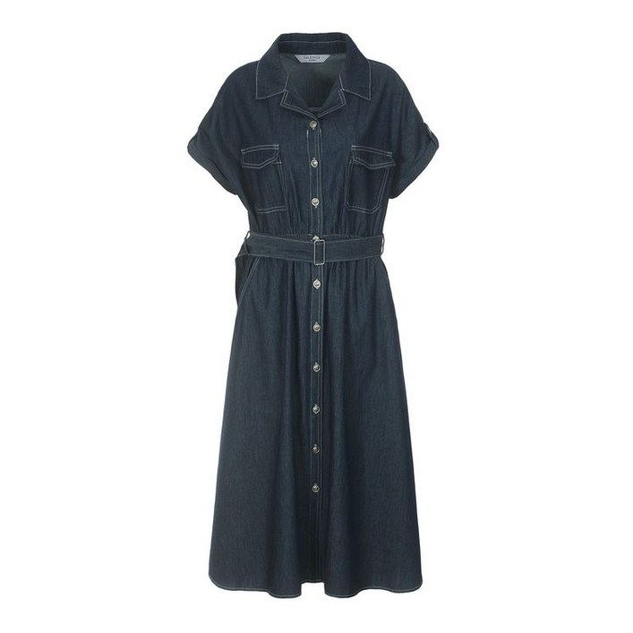 발렌시아 데님 벨티드 A라인 여름 원피스 245OO81 151630