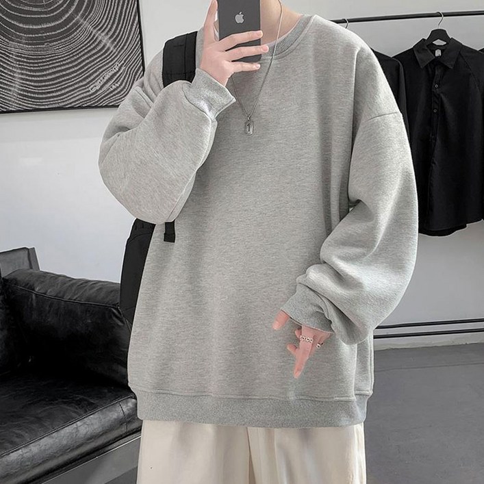 코디코치 데일리 오버핏 무지 라운드 맨투맨 티셔츠 코디코치 데일리 오버핏 무지 라운드 맨투맨 티셔츠