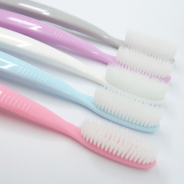 에브리 이중 미세모 대왕 칫솔 10P  칫솔캡 2P 세트, 1세트, 10매입