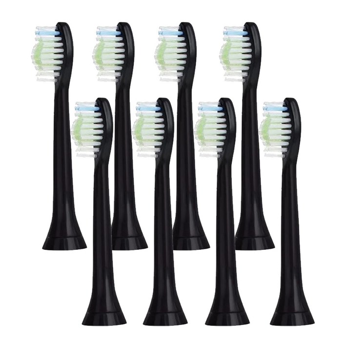 필립스 전용 전동칫솔 호환 리필모 HX6160 HX6902 HX6910 호환 칫솔모 블랙, 8개, 필립스 블랙 필립스 전용 전동칫솔 호환 리필모 HX6160 HX6902 HX6910 호환 칫솔모 블랙, 8개, 필립스 블랙