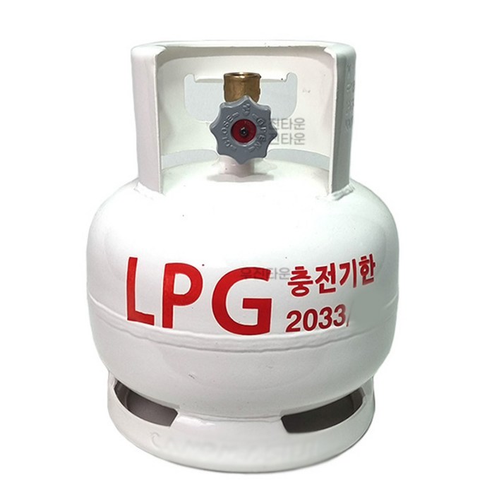 3kg 가스통 LPG 가스용기 프로판 버너 / 충전기한 2033년 6월 이후