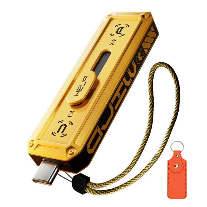 MOVESPEED WD10 1090MBs USB 3.2 Gen2 C타입 플래시 드라이브 듀얼 인터페이스 외장SSD, 금속 재질, 노란색, 2TB