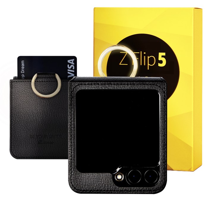 비유어산타 갤럭시 Z플립5 케이스 이태리 비건 가죽 힌지보호 카드 수납 링 지플립5 보스코(카드포켓3개) 비앙코(카드포켓1개)