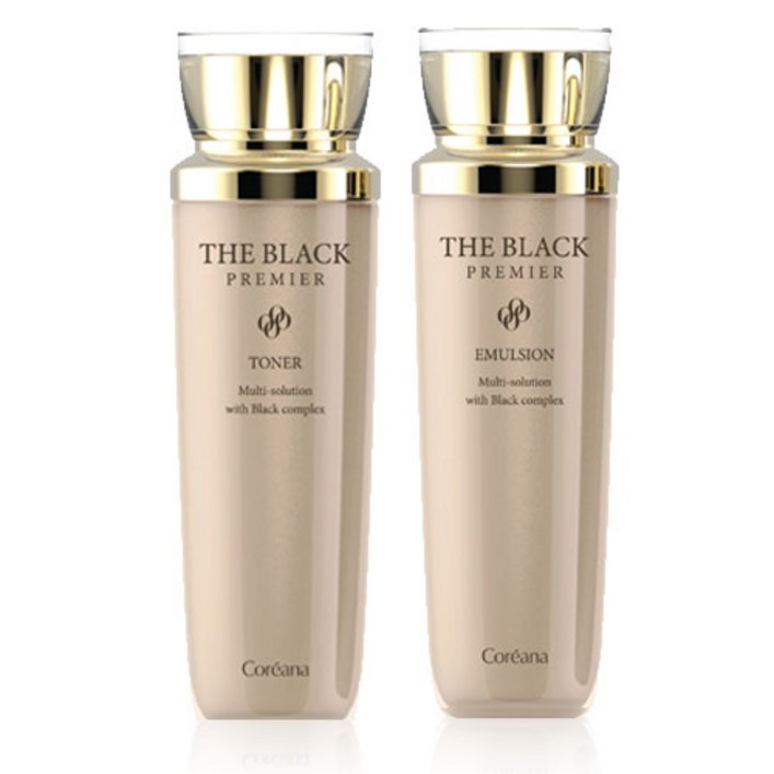 코리아나 더블랙 프리미어 토너 140ml에멀션 140ml, 1세트 코리아나 더블랙 프리미어 토너 140ml에멀션 140ml, 1세트