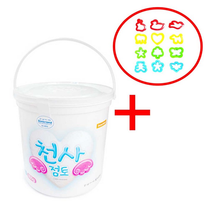 천사점토 벌크 아동용 점토, 1개, 800g, 찍기틀12종포함 천사점토 벌크 아동용 점토, 1개, 800g, 찍기틀12종포함