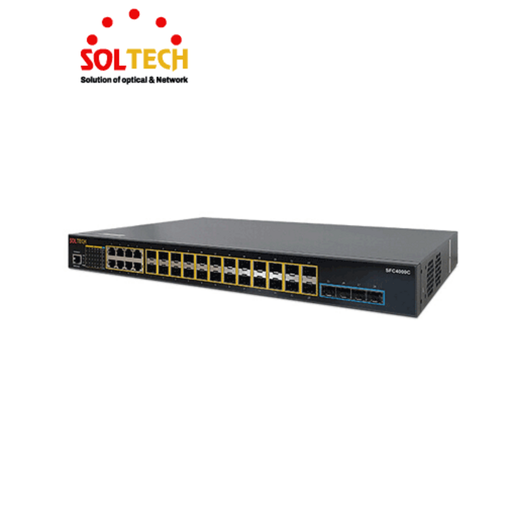 솔텍 SFC4000C L2스위치 기가비트 LAN 8포트 SFP 24포트 10G SFP 4포트 광 스위치허브