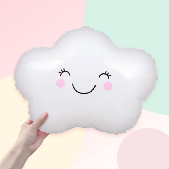 [파티지] 날씨풍선 모음 / 햇님 무지개풍선 구름 별 달 태양, W_A_중형 스마일 눈썹 구름