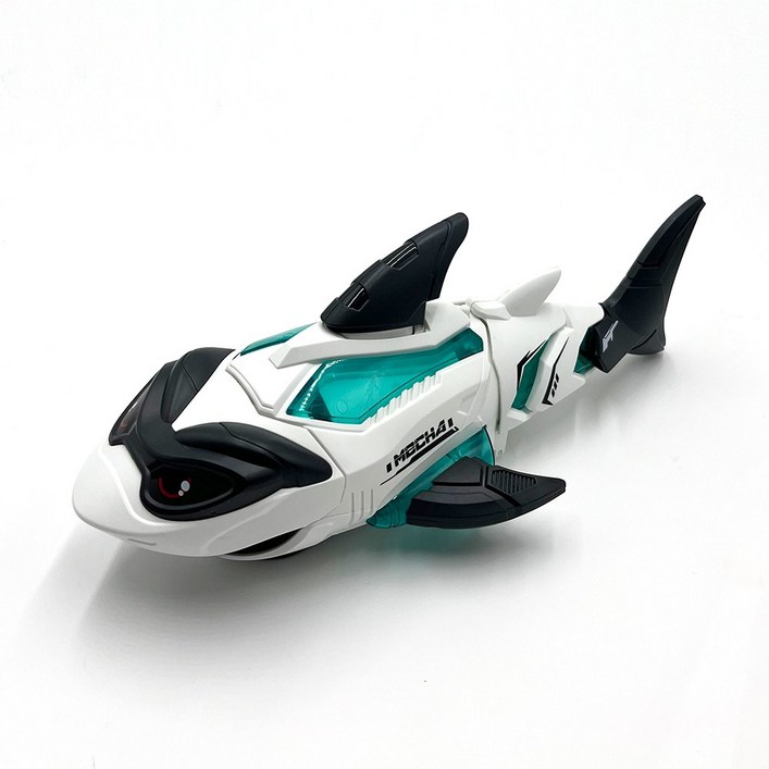 LED 신나는 멜로디 전동 움직이는 아기상어 로봇 장난감, 1개