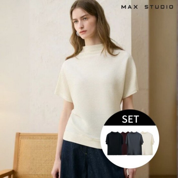 막스스튜디오 25SS 럭스 플리츠 블라우스