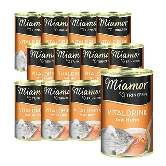 미아모아 바이탈 드링크 치킨 135ml X 12개 고양이 수분보충캔수분98