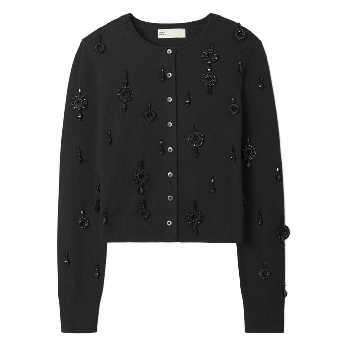 토리 버치 장식 가디건