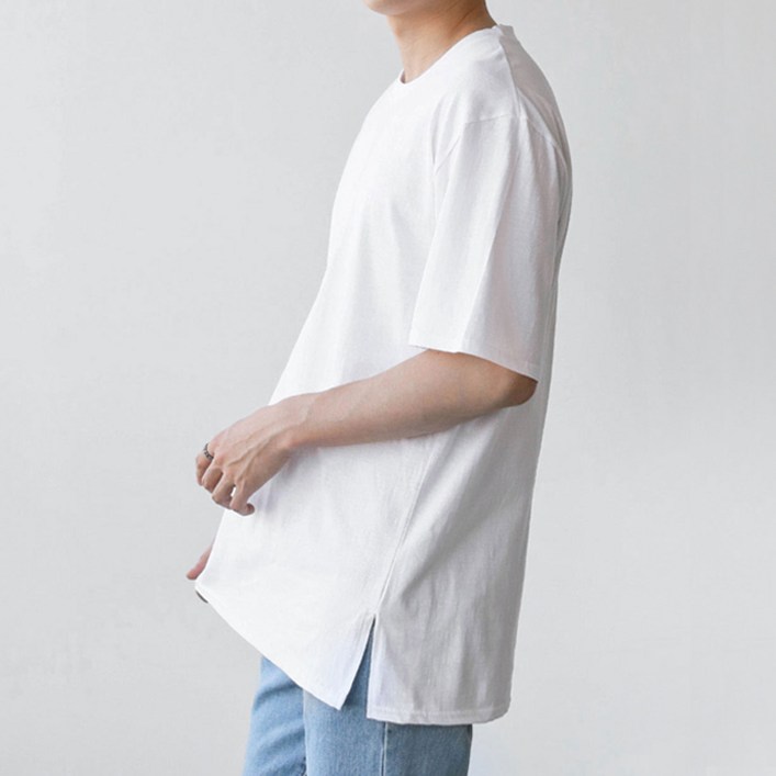 제타22 2P 프리미엄 베이직 무지 트임 오버핏 레이어드 반팔티 1035 제타22 2P 프리미엄 베이직 무지 트임 오버핏 레이어드 반팔티 1035