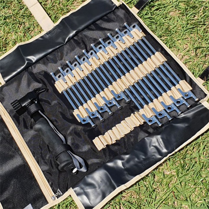 캠핑 단조팩 10개 망치 블랙 파우치 가방 세트사은품 야광링 10개