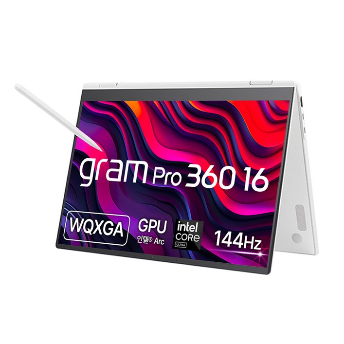 LG전자 2025 그램 프로360 16인치 16TD90TPGX76K 프리도스 울트라7 Arc 에센스화이트 터치스크린 2IN1 스타일러스펜 고성능 가벼운 노트북