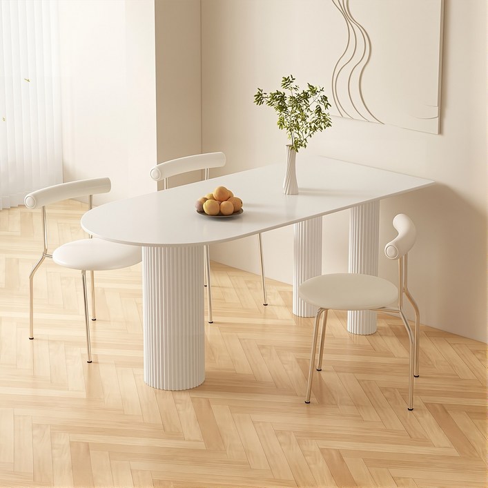 Hive 세라믹 식탁 1200 4인용 식탁세트 의자 포함 사이드 테이블