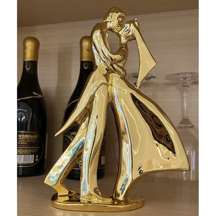 댄서 키스 연인 장식 실버골드 택일 28cm 인테리어 소품 카페 거실 사무실 집들이선물, 골드