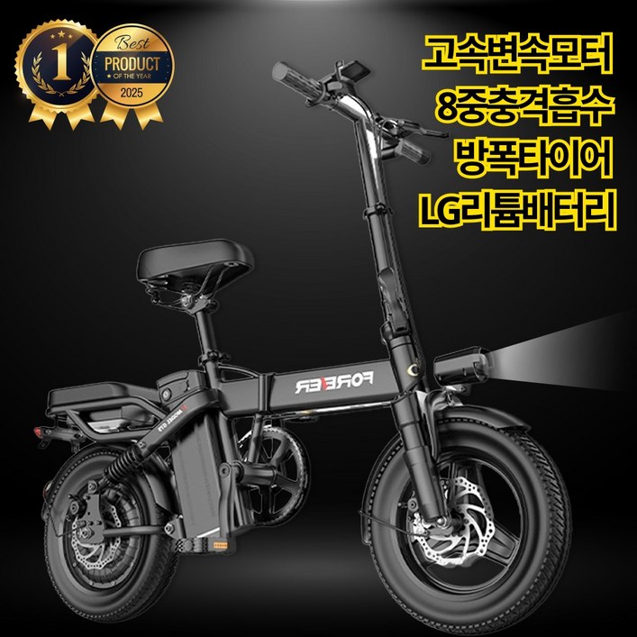 충격흡수 케이디 접이식 전기자전거 48V 고출력 바이크