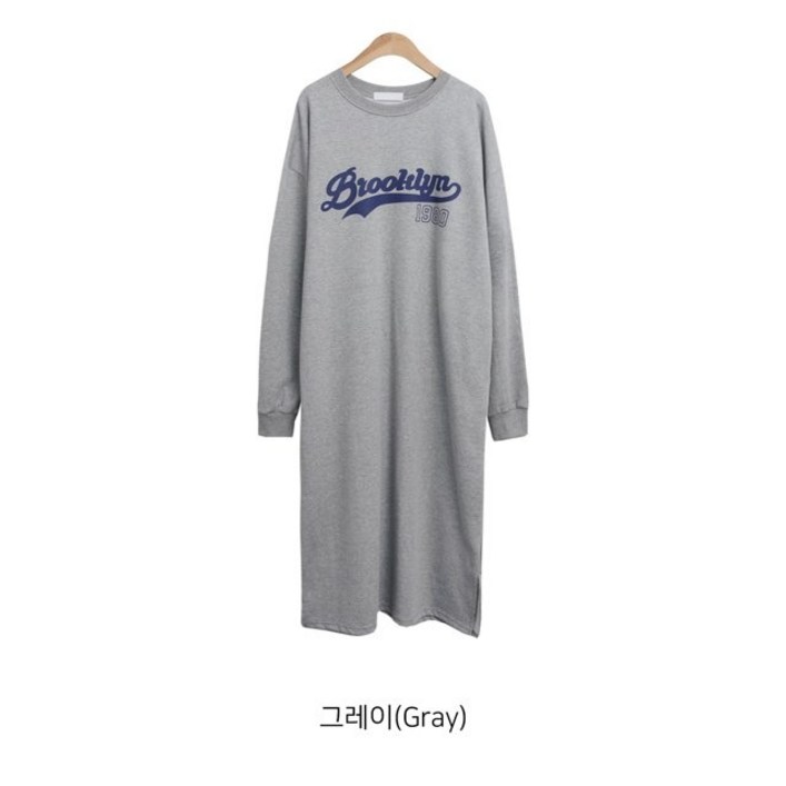 여성용 롱원피스 데일리룩 기장긴 면혼방소재 원피스 주머니있음 -클린-