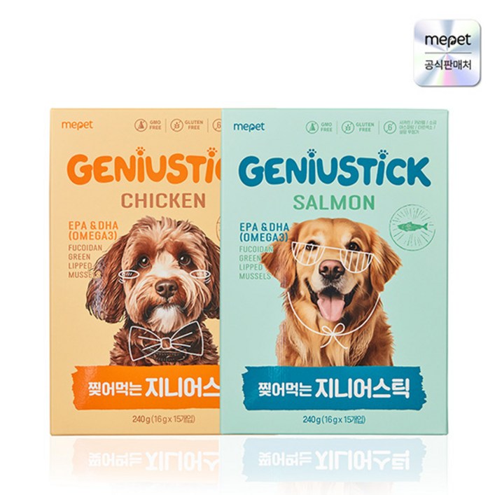 미펫 찢어먹는 지니어스틱15개입, 240g, 2개