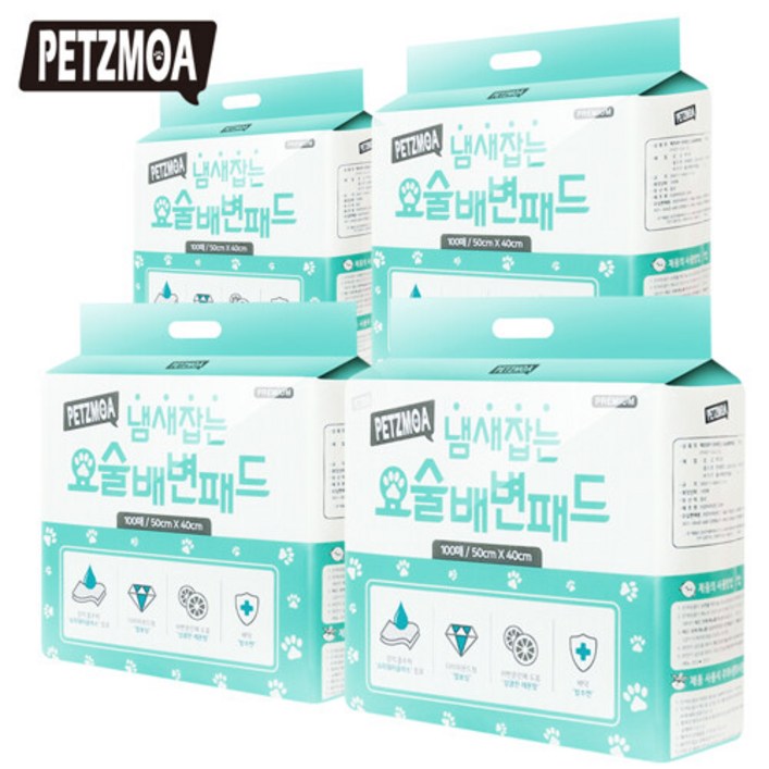 D)페츠모아 냄새잡는 요술배변패드 (100매X4팩, 총 400매)