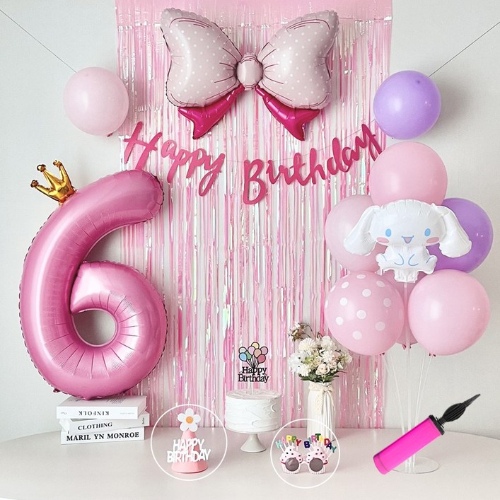 연지마켓 시나모롤 산리오 생일풍선 파티세트