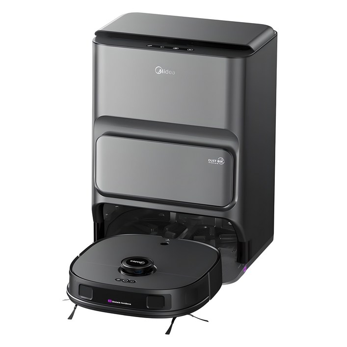 마이디어 올인원 자동 먼지비움 걸레 자동세척 물걸레 로봇청소기 V12, 블랙, V12