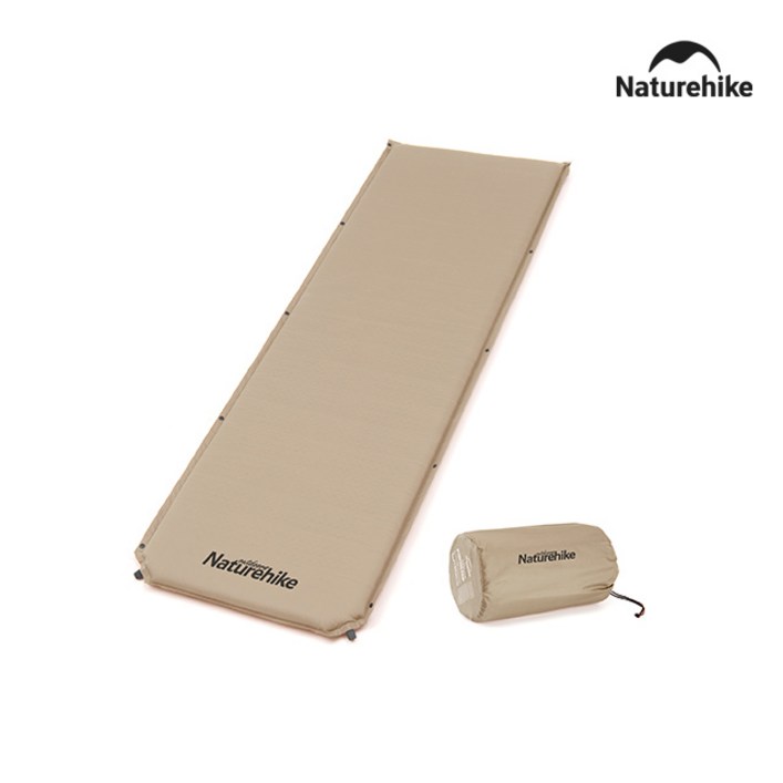 네이처하이크 D03 자충 매트 싱글 고탄력 5CM 두께 연결가능 1인, 베이지