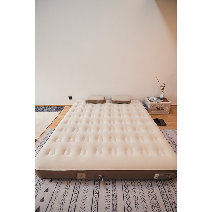 네이처하이크 신형 에어매트 25cm 3인용 자충매트 에어침대 NH 펌프 내장형