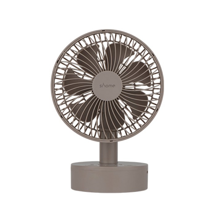 시홈 BIGFAN 써큘 무선 미니 탁상용 선풍기, 모카브라운, SHDF01