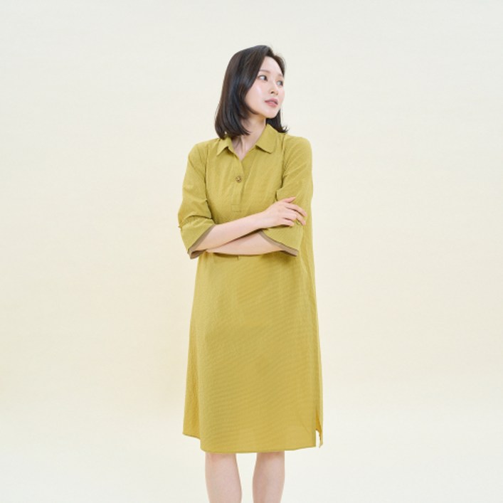 크로커다일레이디 소매배색 A라인 실루엣 원피스CLDMOP109 크로커다일레이디 소매배색 A라인 실루엣 원피스CLDMOP109