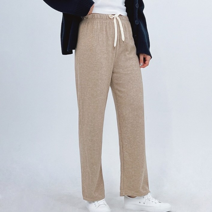 4컬러 여성 바지 골지 밴딩 팬츠 골덴 통 니트 바지