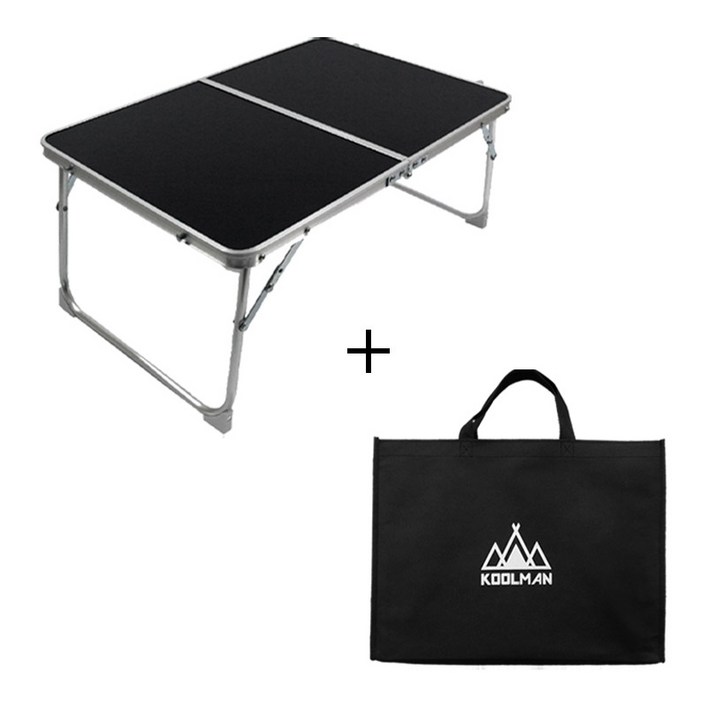 KOOLMAN쿨맨 다용도 캠핑 미니 테이블, 미니 폴딩 테이블  블랙  수납가방