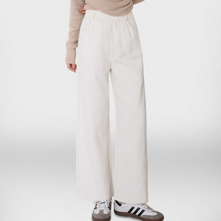 아히쥬 여성 세미와이드 밴딩 슬랙스 팬츠 바지