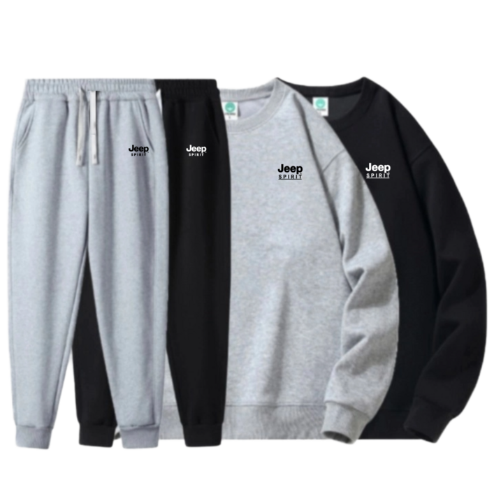 JEEP SPIRIT 지프 남성 여성 츄리닝 순면 트레이닝복 세트 맨투맨  조거팬츠 총 2종